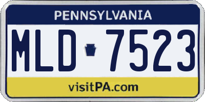 PA license plate MLD7523