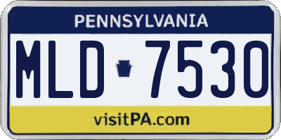 PA license plate MLD7530