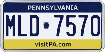PA license plate MLD7570