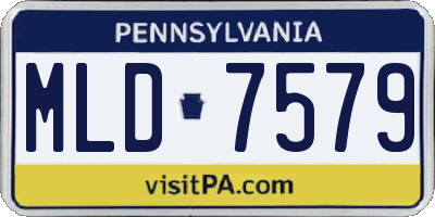 PA license plate MLD7579