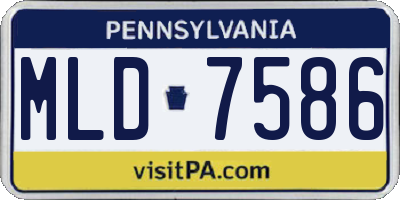 PA license plate MLD7586
