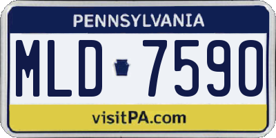 PA license plate MLD7590