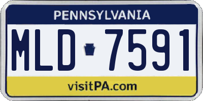 PA license plate MLD7591