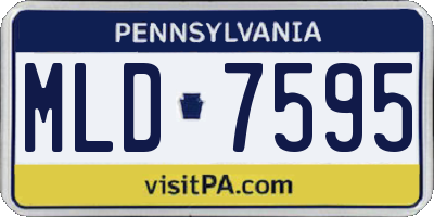 PA license plate MLD7595