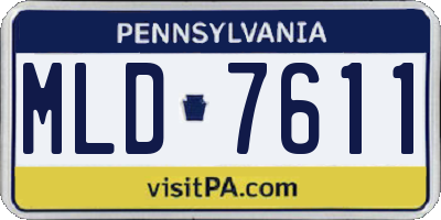 PA license plate MLD7611