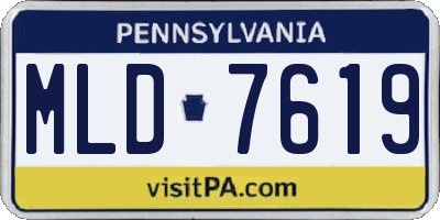 PA license plate MLD7619