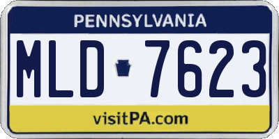 PA license plate MLD7623