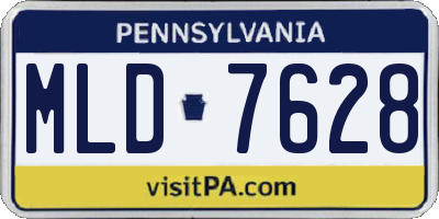 PA license plate MLD7628