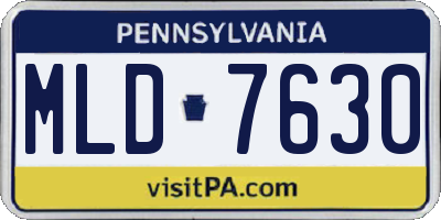 PA license plate MLD7630