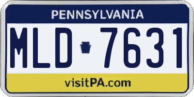 PA license plate MLD7631