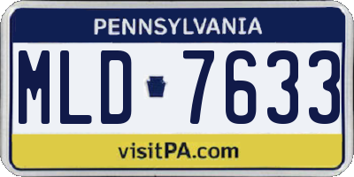 PA license plate MLD7633