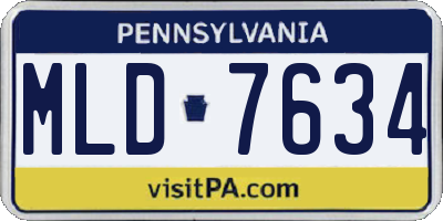PA license plate MLD7634