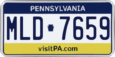 PA license plate MLD7659