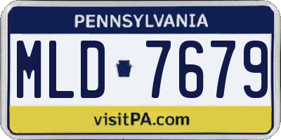 PA license plate MLD7679