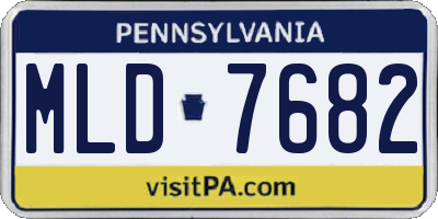 PA license plate MLD7682