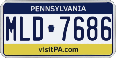 PA license plate MLD7686