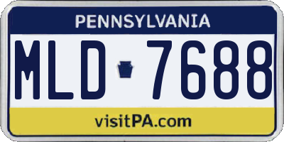 PA license plate MLD7688