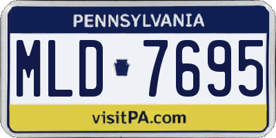 PA license plate MLD7695