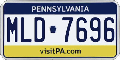 PA license plate MLD7696
