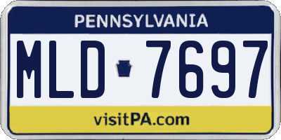 PA license plate MLD7697