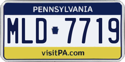 PA license plate MLD7719