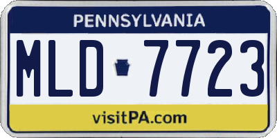PA license plate MLD7723