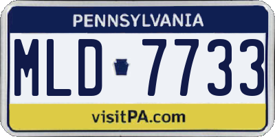 PA license plate MLD7733