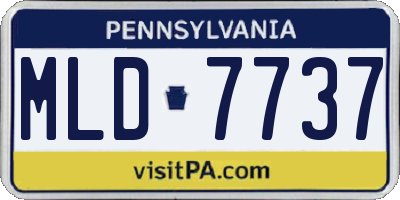 PA license plate MLD7737