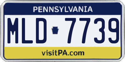 PA license plate MLD7739
