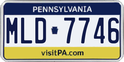PA license plate MLD7746