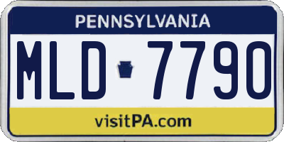 PA license plate MLD7790