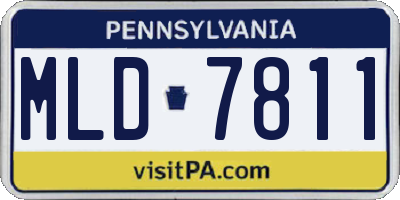 PA license plate MLD7811