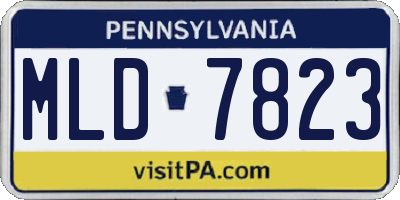 PA license plate MLD7823