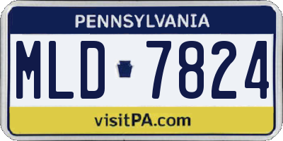 PA license plate MLD7824