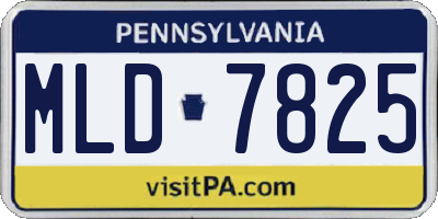PA license plate MLD7825