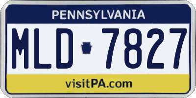 PA license plate MLD7827