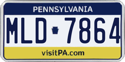 PA license plate MLD7864