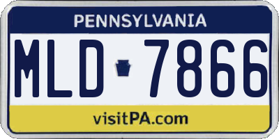 PA license plate MLD7866