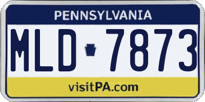 PA license plate MLD7873