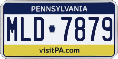 PA license plate MLD7879