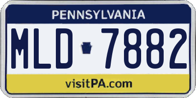 PA license plate MLD7882