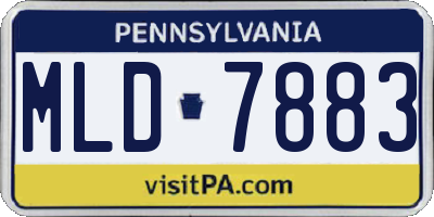 PA license plate MLD7883