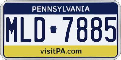PA license plate MLD7885