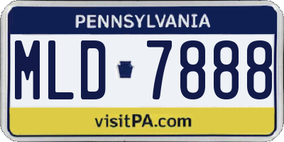 PA license plate MLD7888