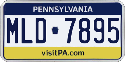 PA license plate MLD7895