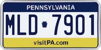 PA license plate MLD7901