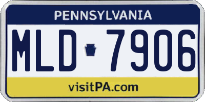 PA license plate MLD7906