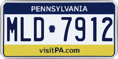 PA license plate MLD7912