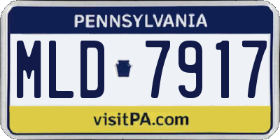 PA license plate MLD7917