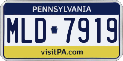 PA license plate MLD7919